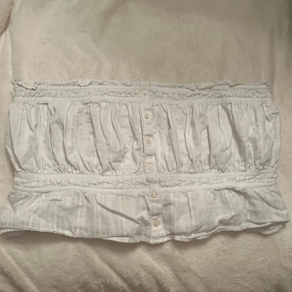 American Eagle smocked back tube top white - Picture 2 of 3